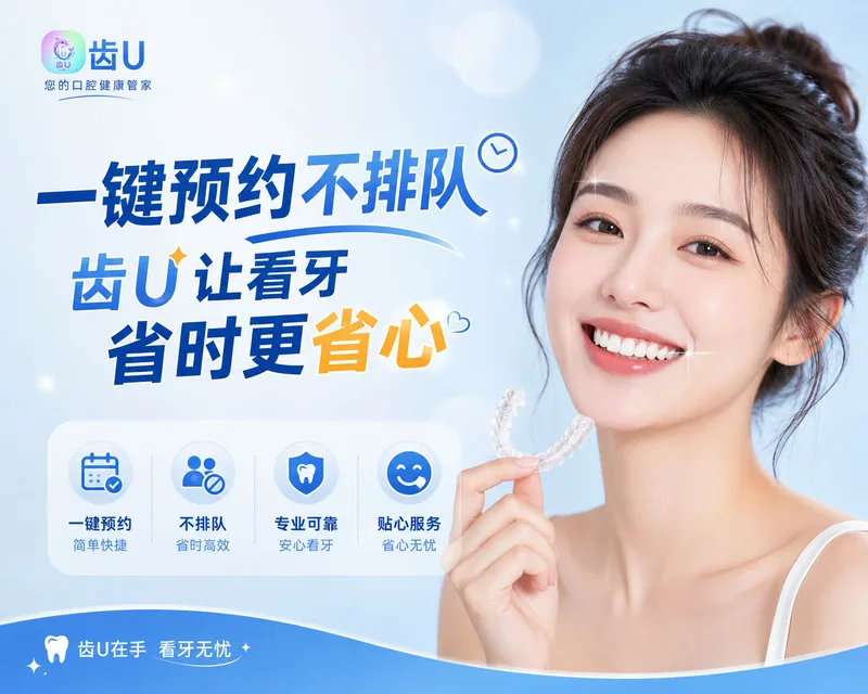 女性展示隐形牙套