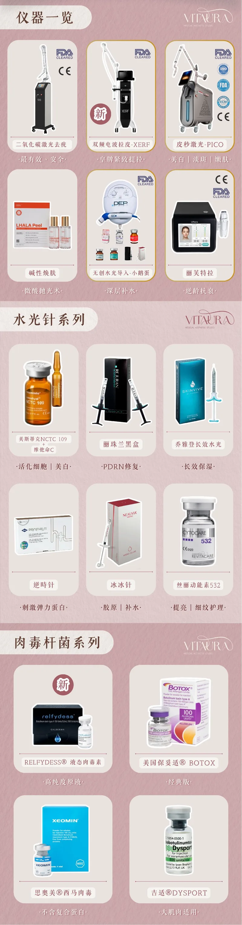 医美产品与仪器展示