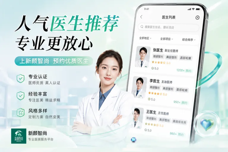 女医生展示医美APP