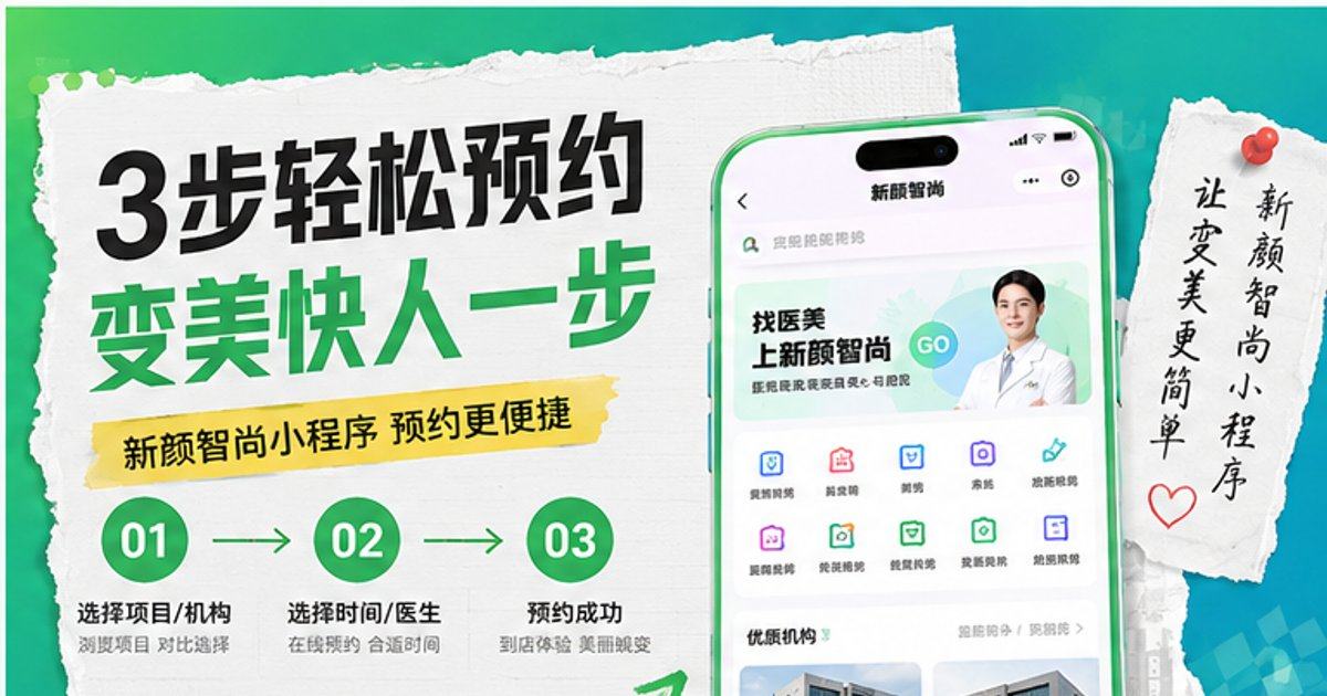 近期在看北京加减美医疗美容门诊部，想提前了解下预约流程，新颜智尚小程序预约