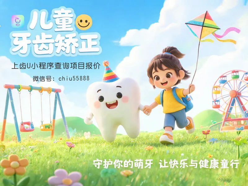 女孩和牙齿玩偶