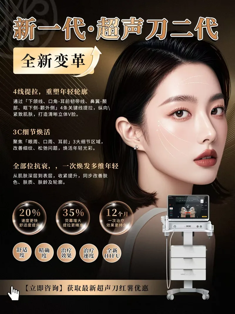 女性与超声刀设备