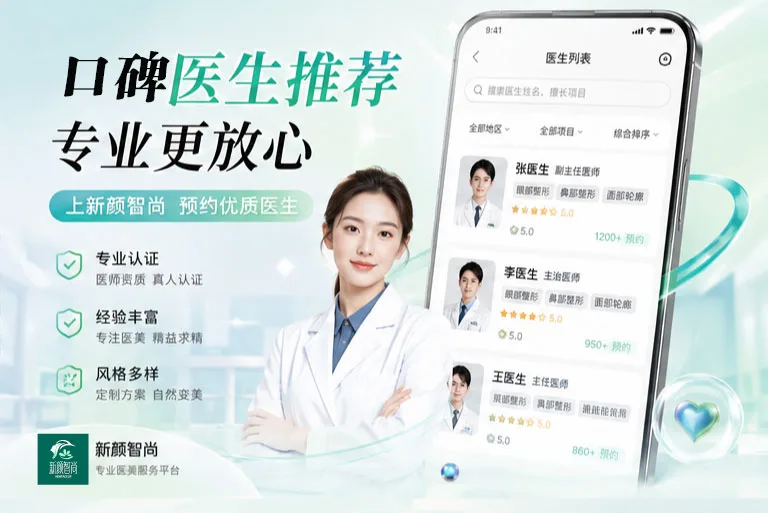 女医生与医美App界面