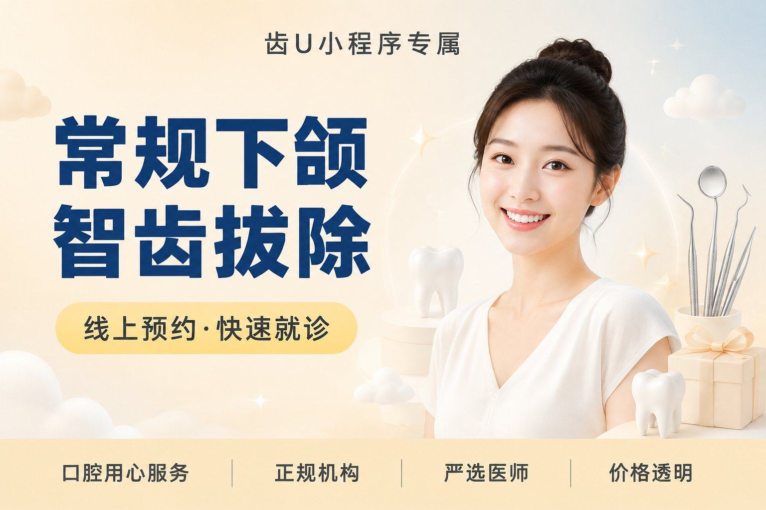 常规下颌智齿拔除 | 含检查成人智齿拔除