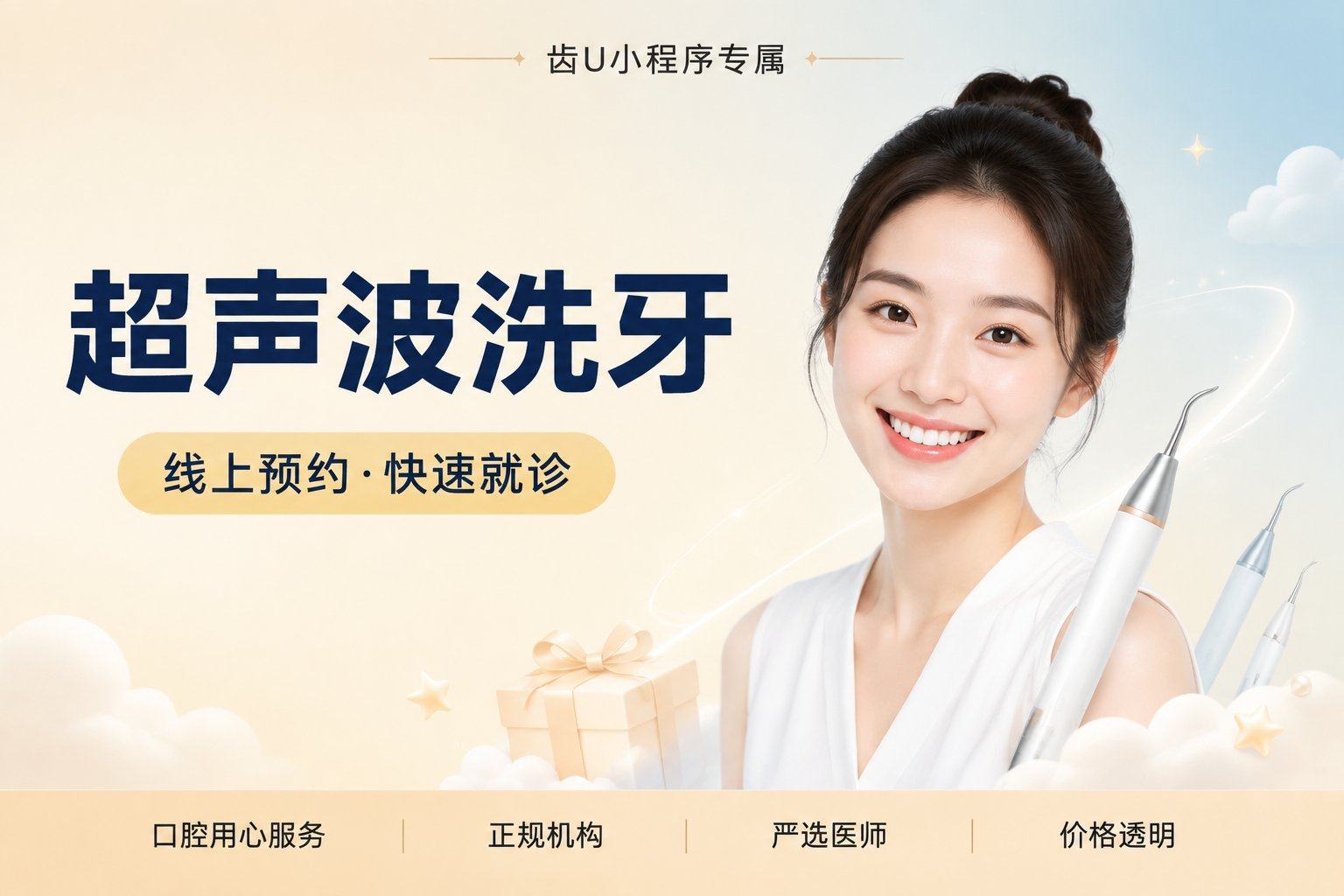 超声波洗牙 | 仅限工作日 | 超声波洁牙+抛光