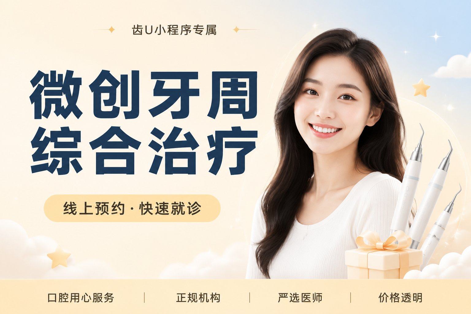微创牙周综合治疗（轻度/中度/重度）