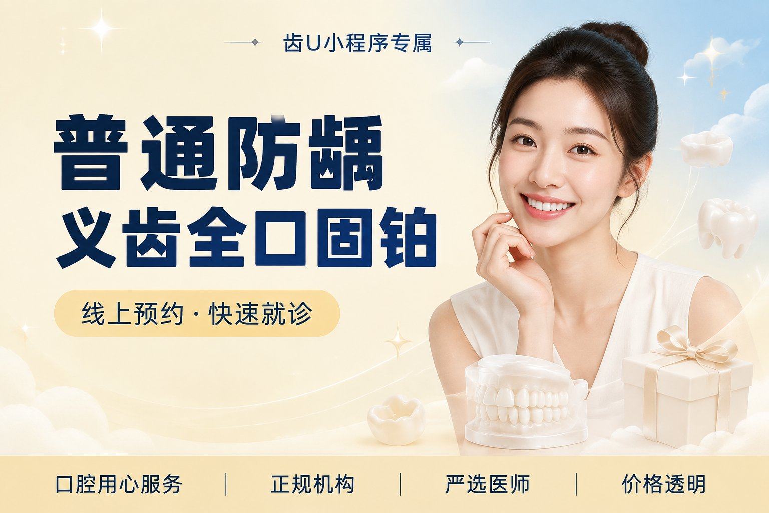 普通防龋义齿全口固铂网