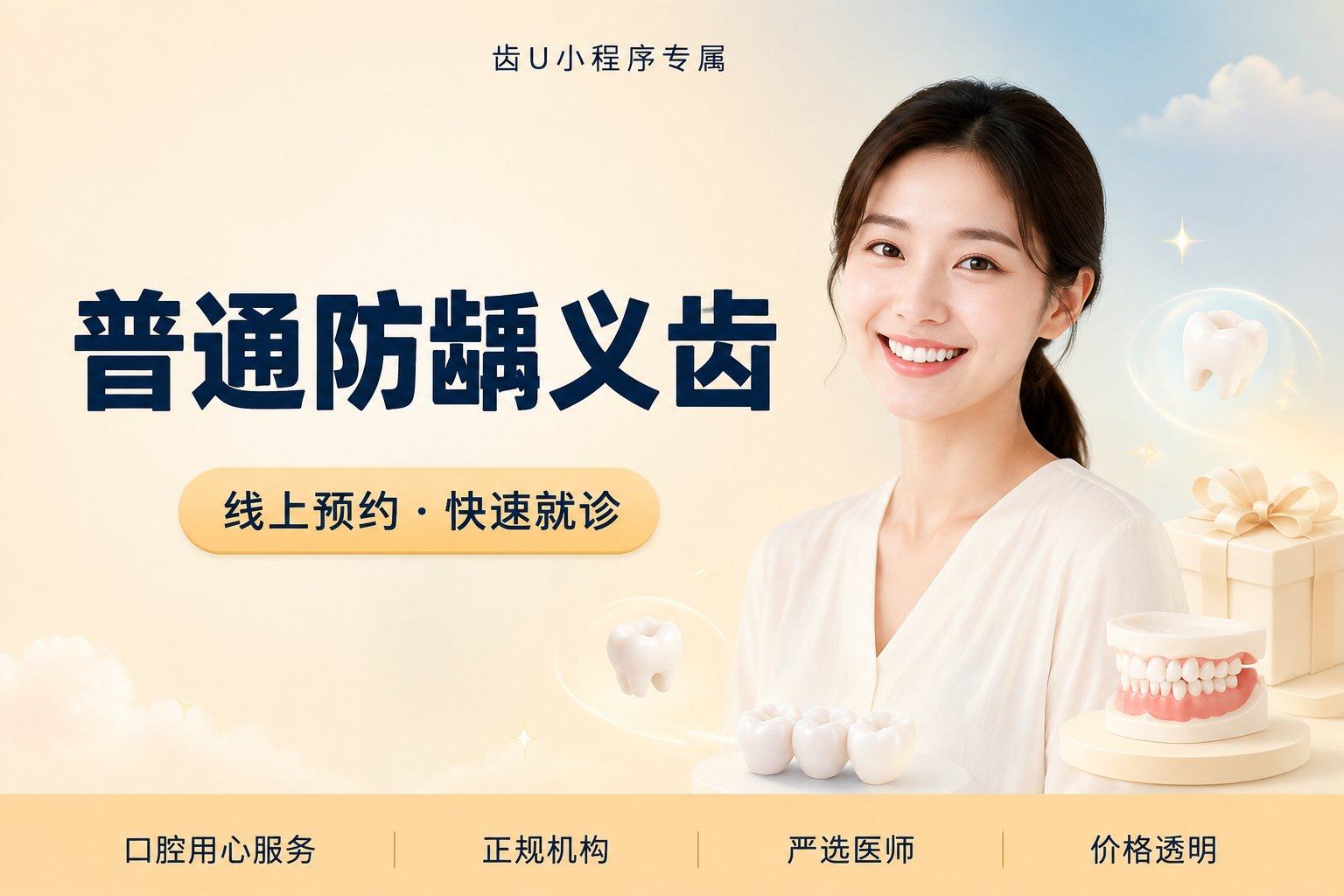 普通防龋义齿(含1颗牙)