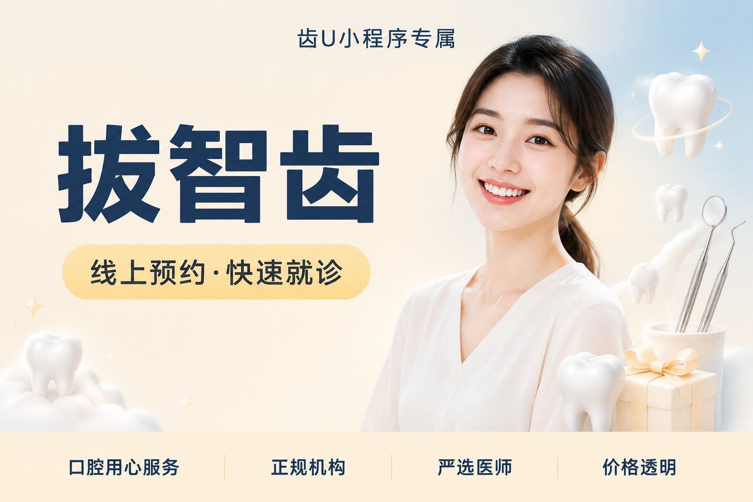 拔智齿（下颌正位）