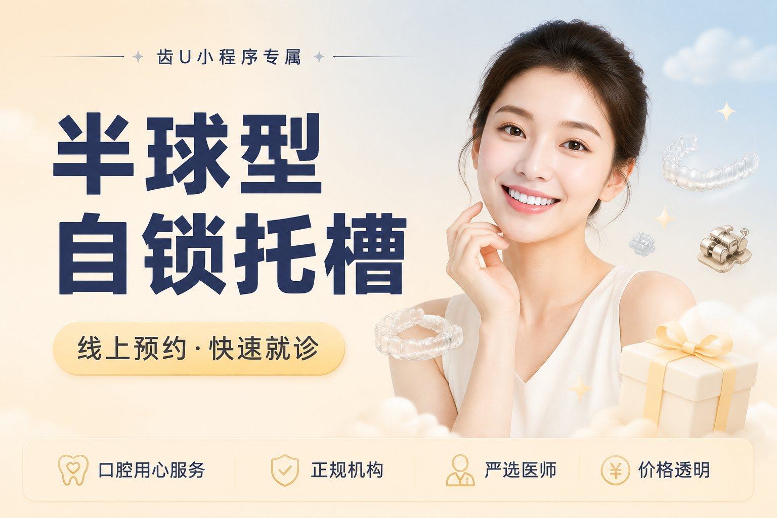 半球型自锁托槽