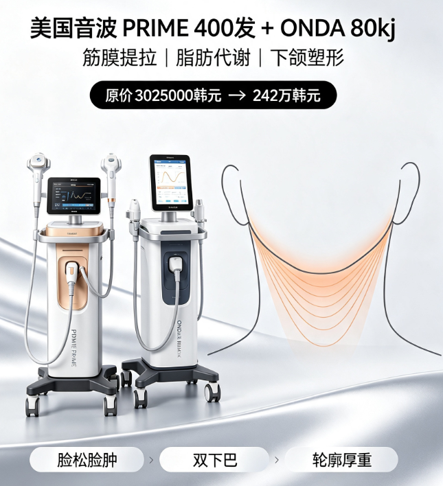 【赫熙皮肤科】美国音波 PRIME 400 发 + ONDA 80kj